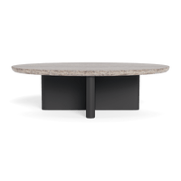 Victoria Aluminum Oval Stone Coffee Table
