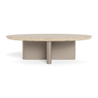 Victoria Aluminum Oval Stone Coffee Table
