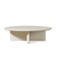 Victoria Aluminum Round Slatted Coffee Table