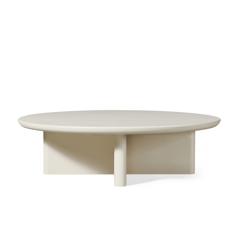 Victoria Aluminum Round Slatted Coffee Table