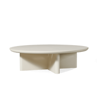 Victoria Aluminum Round Slatted Coffee Table