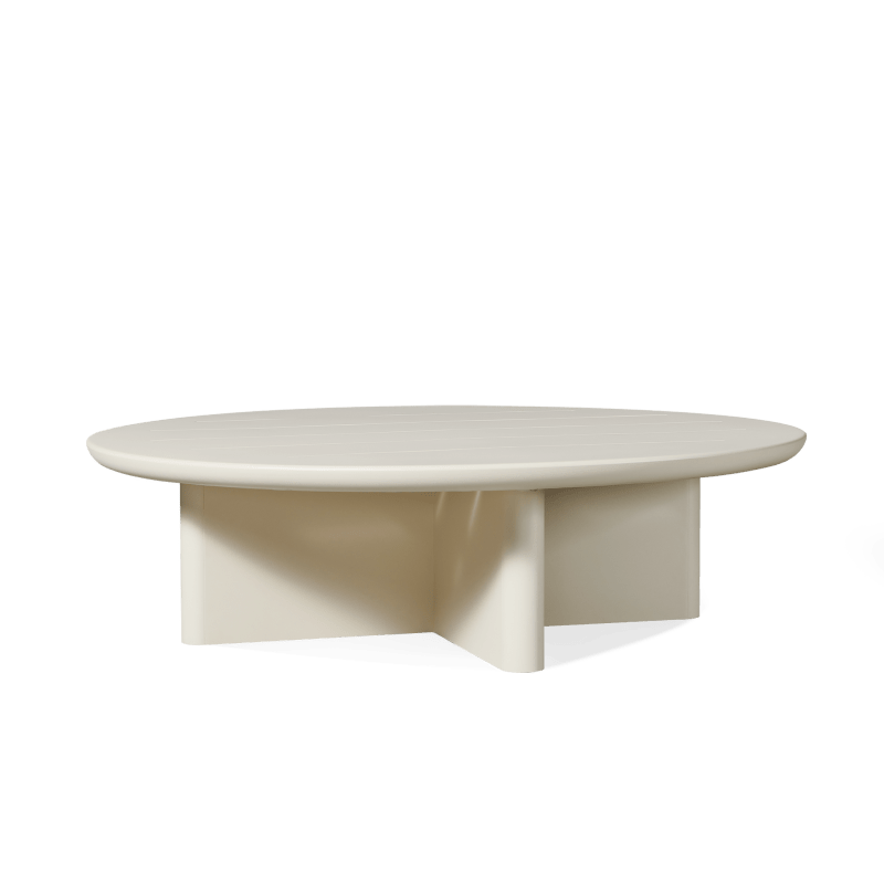 Victoria Aluminum Round Slatted Coffee Table