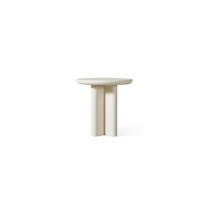 Victoria Aluminum Round Slatted Side Table