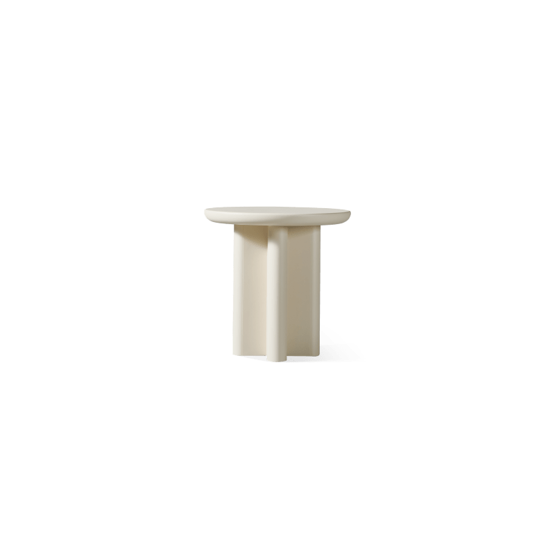 Victoria Aluminum Round Slatted Side Table
