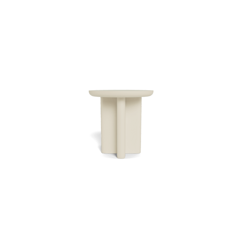 Victoria Aluminum Round Slatted Side Table