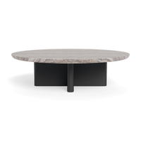 Victoria Aluminum Round Stone Coffee Table