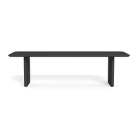 Victoria Aluminum Slatted Dining Table 108"
