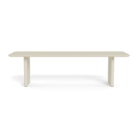 Victoria Aluminum Slatted Dining Table 108"