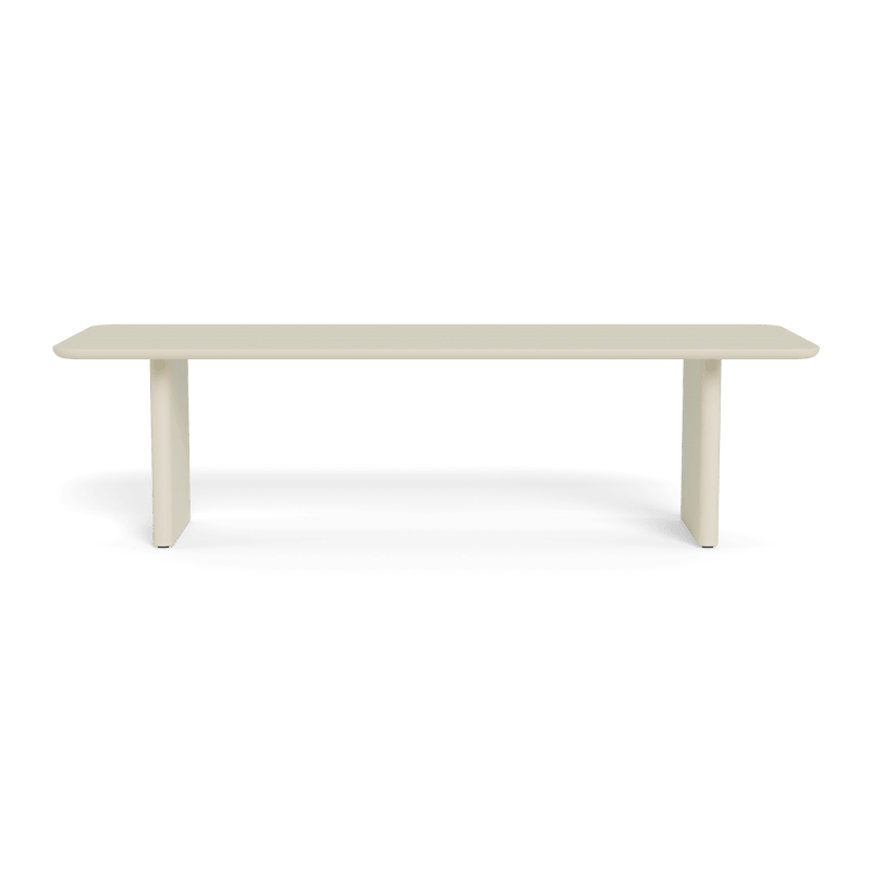 Victoria Aluminum Slatted Dining Table 108"