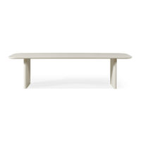 Victoria Aluminum Slatted Dining Table 108"