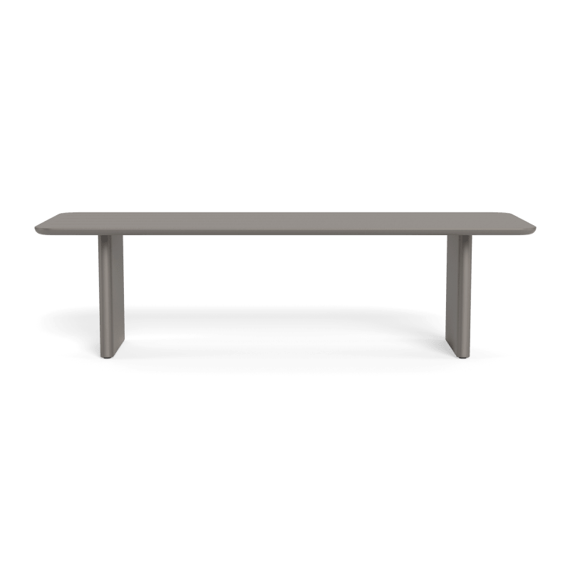 Victoria Aluminum Slatted Dining Table 108"