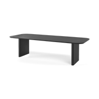 Victoria Aluminum Slatted Dining Table 120"