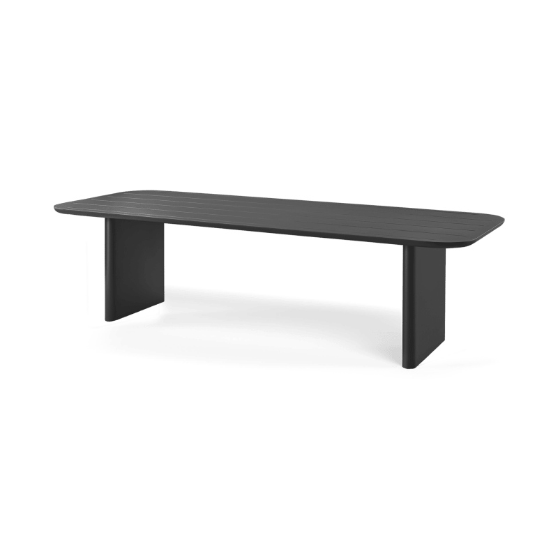 Victoria Aluminum Slatted Dining Table 120"
