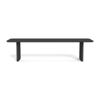 Victoria Aluminum Slatted Dining Table 120"