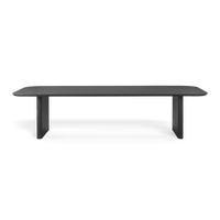 Victoria Aluminum Slatted Dining Table 120"