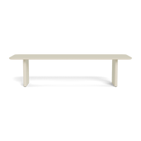 Victoria Aluminum Slatted Dining Table 120"