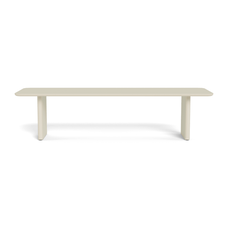 Victoria Aluminum Slatted Dining Table 120"