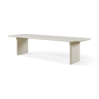 Victoria Aluminum Slatted Dining Table 120"