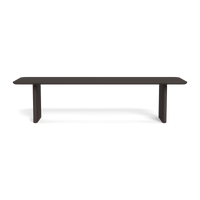 Victoria Aluminum Slatted Dining Table 120"