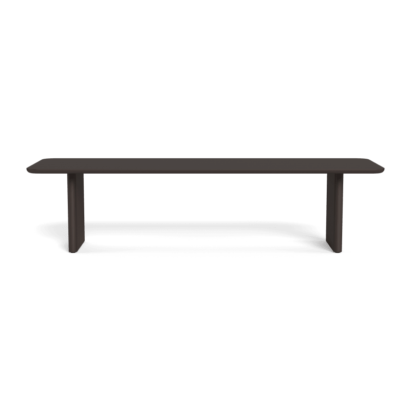 Victoria Aluminum Slatted Dining Table 120"
