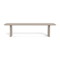 Victoria Aluminum Slatted Dining Table 120"