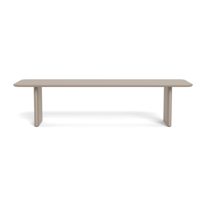 Victoria Aluminum Slatted Dining Table 120"