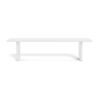 Victoria Aluminum Slatted Dining Table 120"
