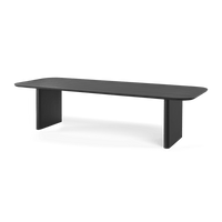 Victoria Aluminum Slatted Dining Table 144"