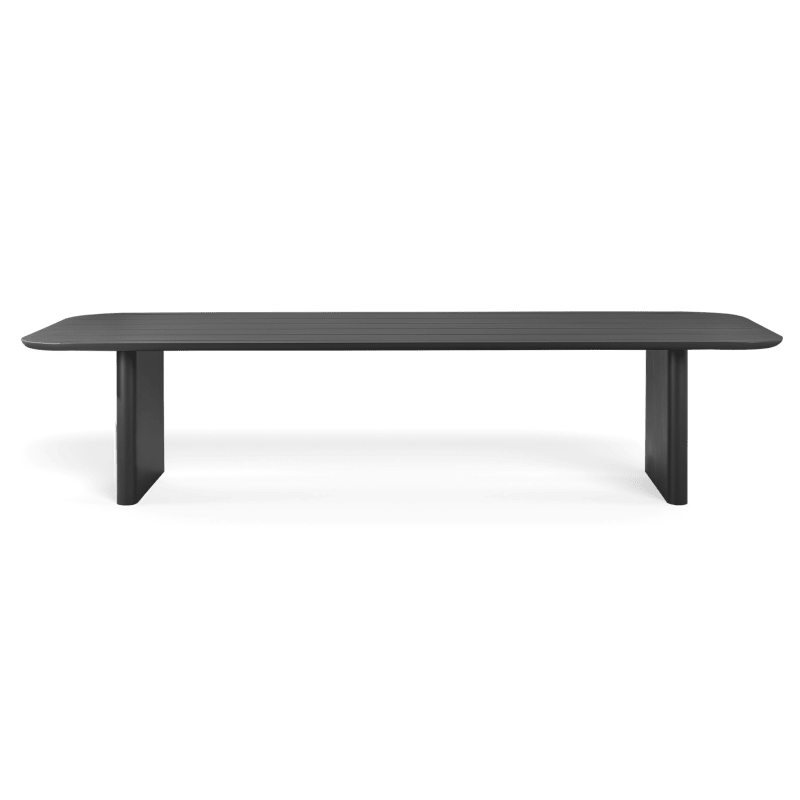 Victoria Aluminum Slatted Dining Table 144"