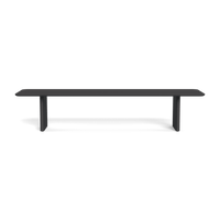 Victoria Aluminum Slatted Dining Table 144"