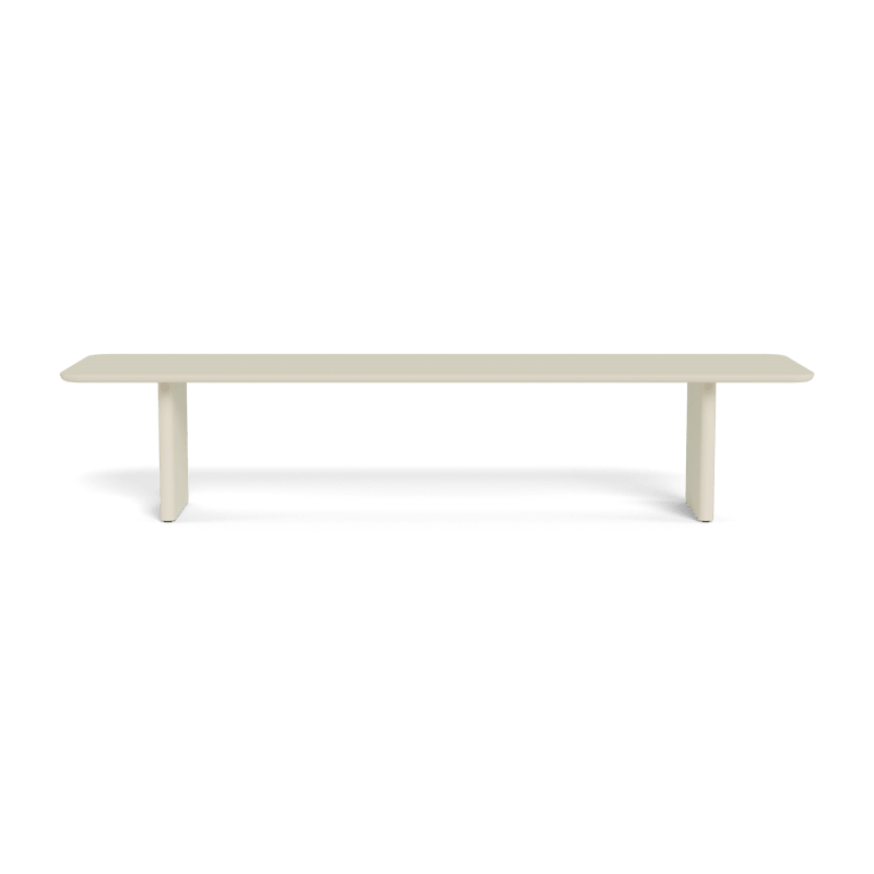 Victoria Aluminum Slatted Dining Table 144"