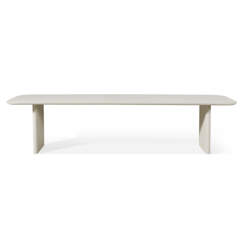 Victoria Aluminum Slatted Dining Table 144"