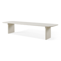 Victoria Aluminum Slatted Dining Table 144"