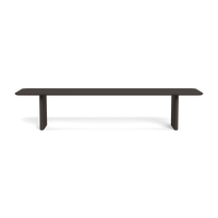 Victoria Aluminum Slatted Dining Table 144"