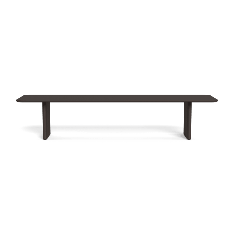Victoria Aluminum Slatted Dining Table 144"
