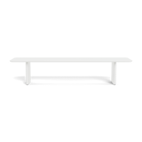 Victoria Aluminum Slatted Dining Table 144"