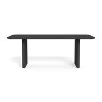 Victoria Aluminum Slatted Dining Table 81"