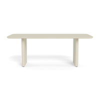 Victoria Aluminum Slatted Dining Table 81"