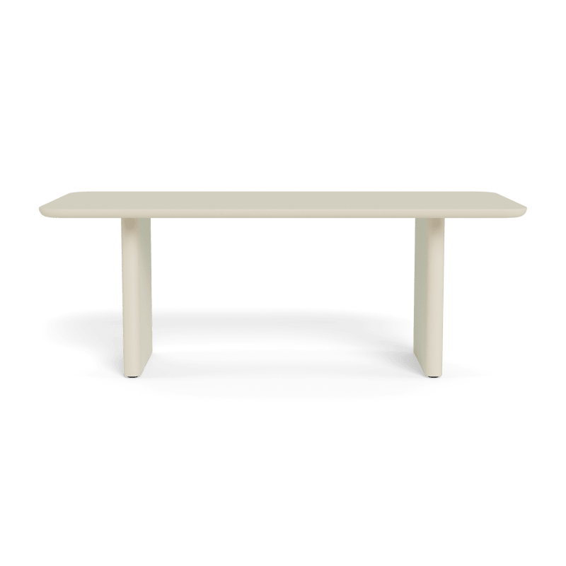 Victoria Aluminum Slatted Dining Table 81"
