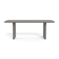 Victoria Aluminum Slatted Dining Table 81"