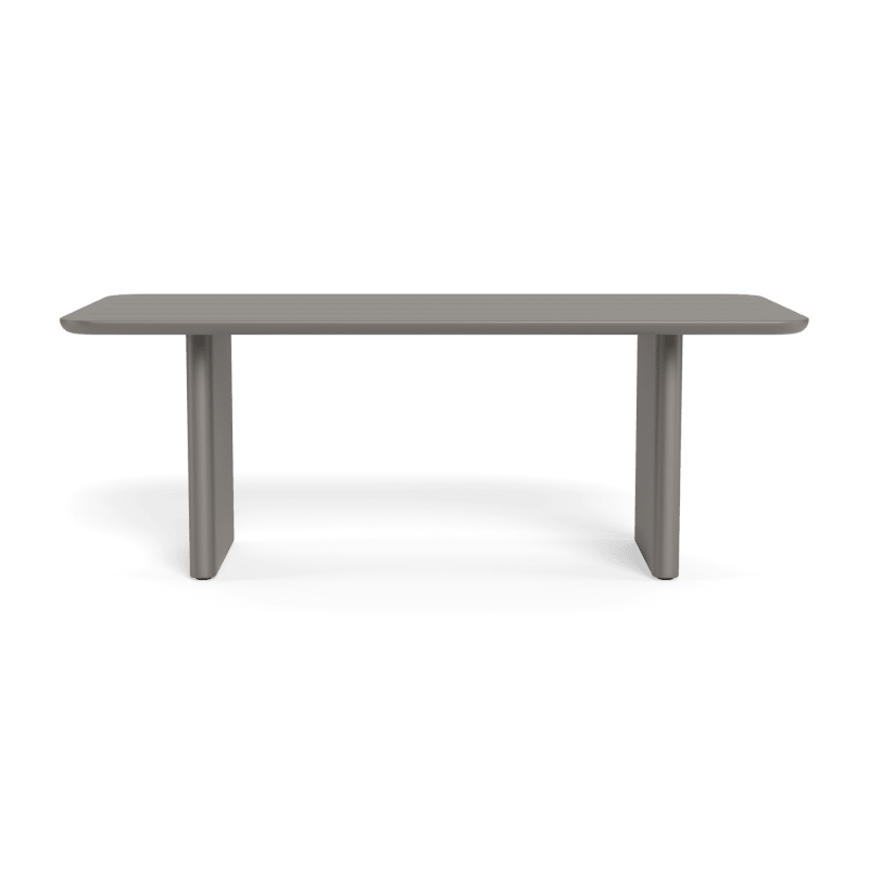 Victoria Aluminum Slatted Dining Table 81"