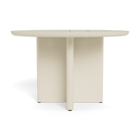 Victoria Aluminum Slatted Round Dining Table 48"