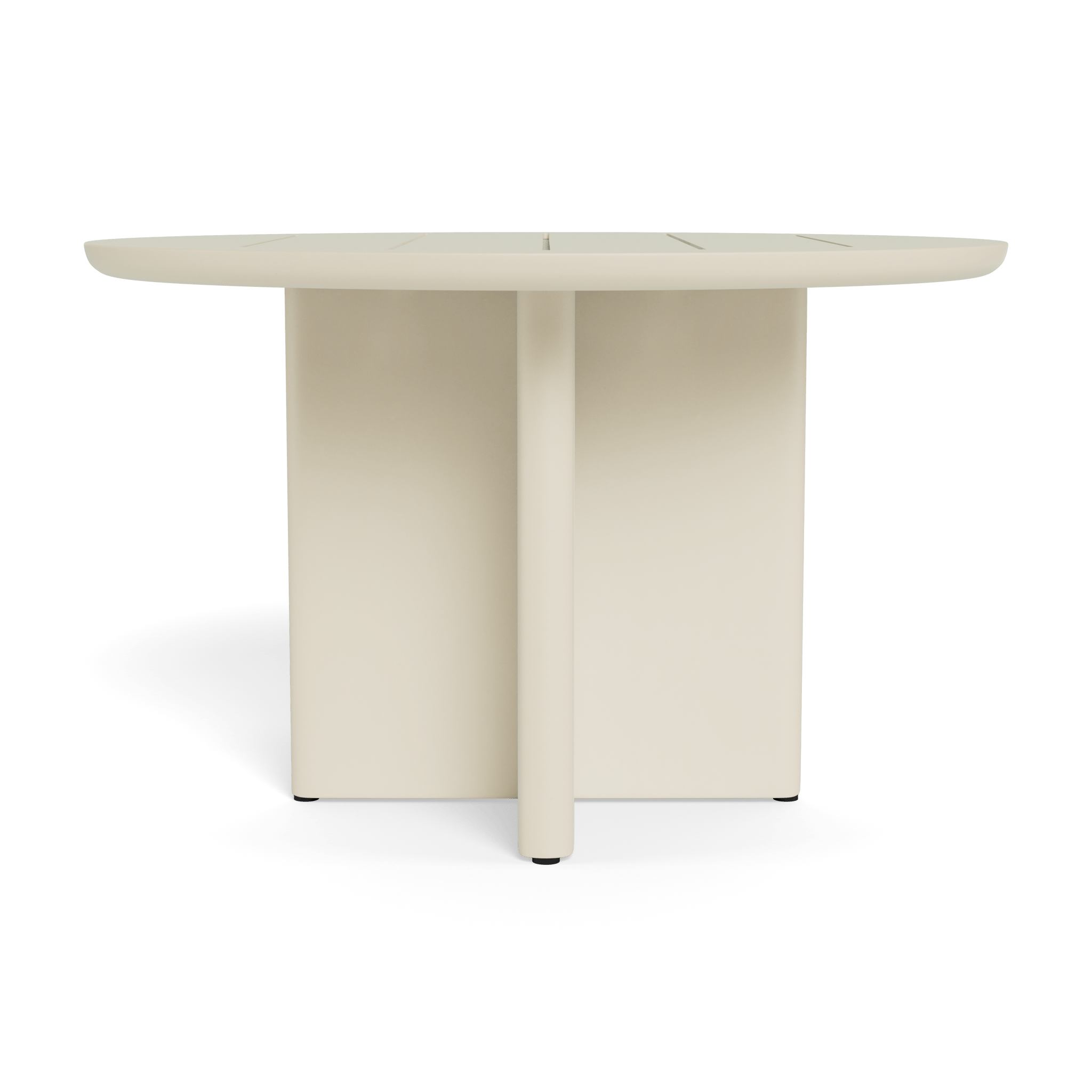 Victoria Aluminum Slatted Round Dining Table 48"