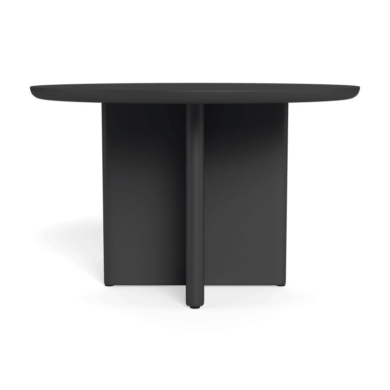 Victoria Aluminum Slatted Round Dining Table 48"