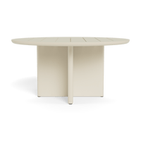 Victoria Aluminum Slatted Round Dining Table 60"