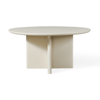 Victoria Aluminum Slatted Round Dining Table 60"