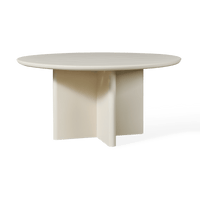 Victoria Aluminum Slatted Round Dining Table 60"