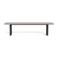 Victoria Aluminum Stone Dining Table 120"