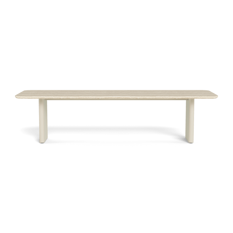Victoria Aluminum Stone Dining Table 120"