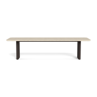 Victoria Aluminum Stone Dining Table 120"